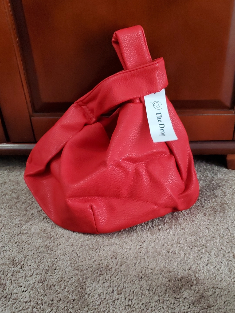 BRAND NEW!!  The Drop Red Knot-Style Wristlet Clutch